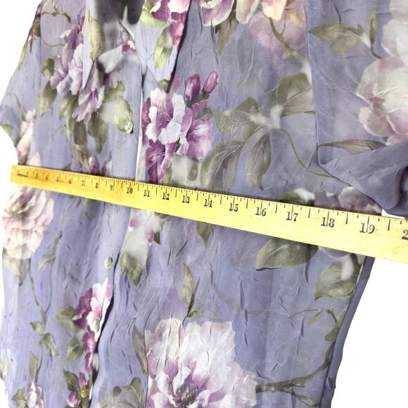 VTG Karin Stevens Dress Set 10 Maxi Sheer Floral Chiffon Ethereal Fairy Wedding - Picture 8 of 15